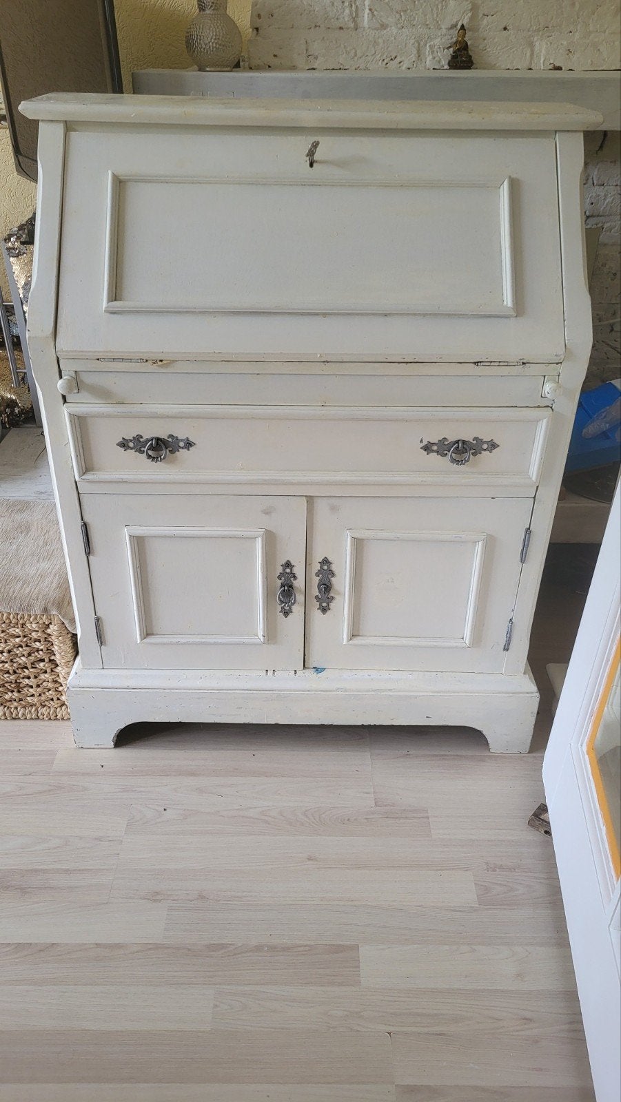 Secretaire, zwaar en stevig 84br x105 hoog, Ophalen of Verzenden, Gebruikt