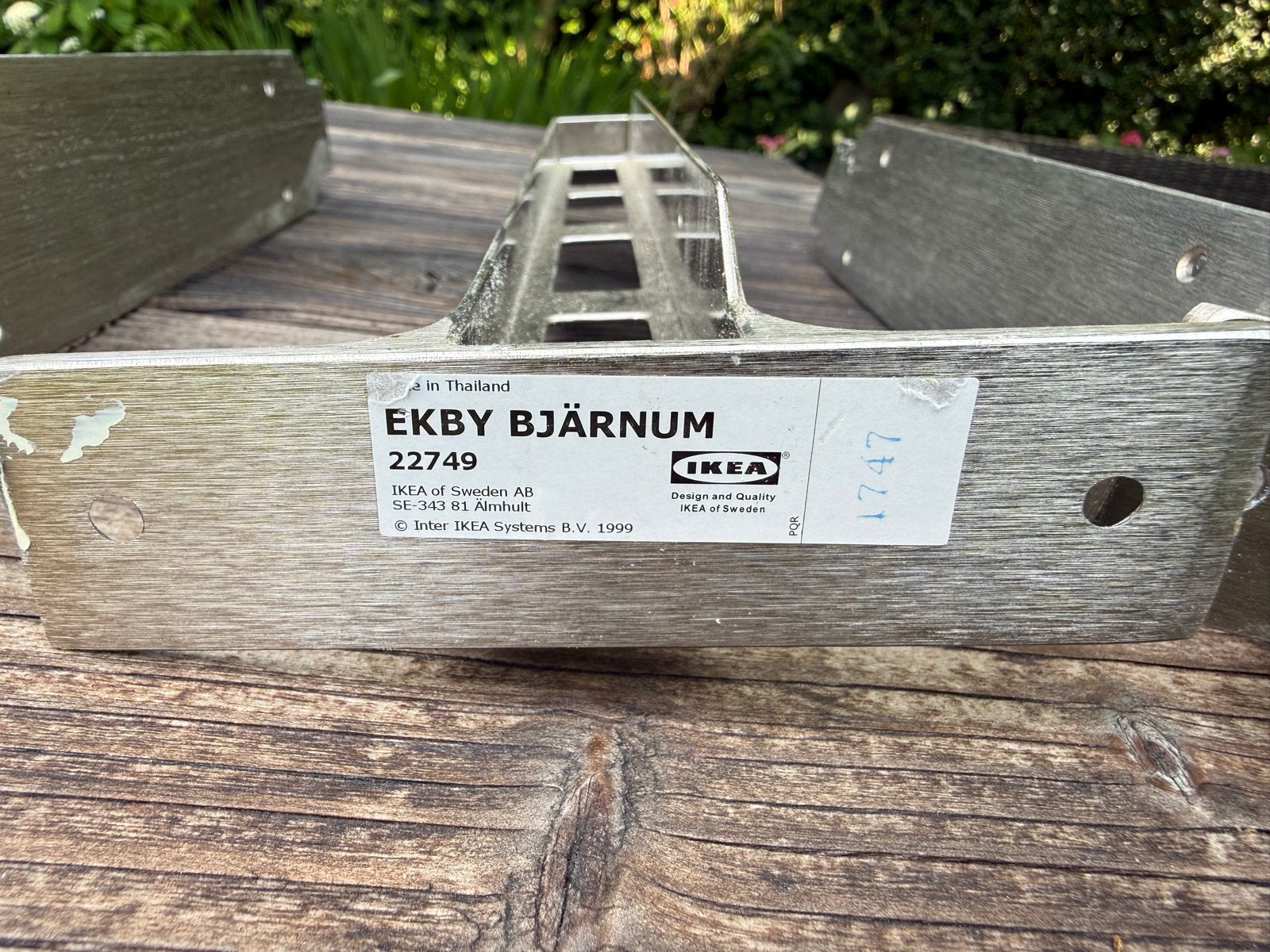 IKEA EKBY JÄRPEN planken met EKBY BJÄRNUM beugels, Ophalen, Gebruikt