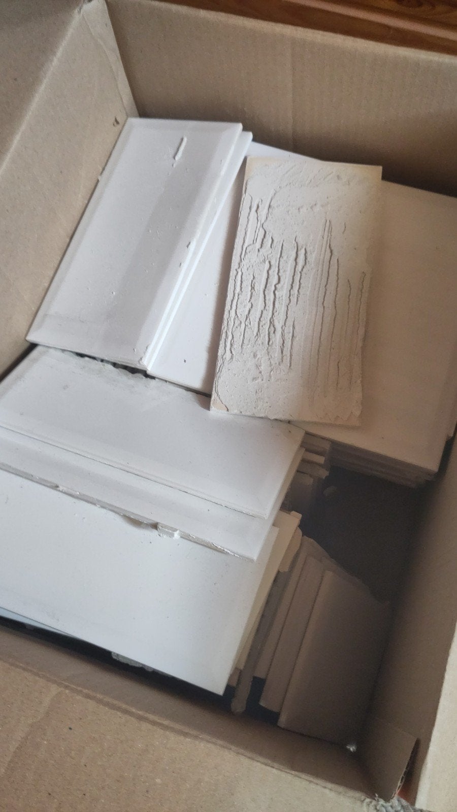 Doosje gebruikte witte keukentegels, Doe-het-zelf en Verbouw, Tegels, Ophalen, Minder dan 20 cm, Minder dan 20 cm, Minder dan 5 m²