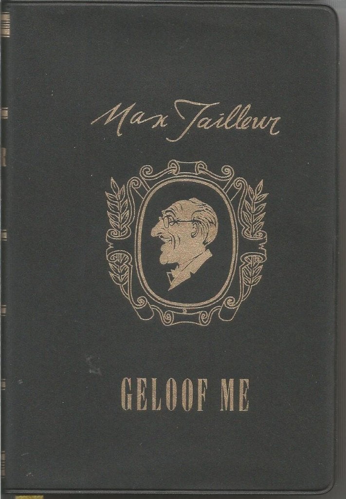 Max Tailleur - Geloof Me (een soort kerkboekje met leeslint), Boeken, Moppen, Ophalen of Verzenden, Zo goed als nieuw, Max Tailleur