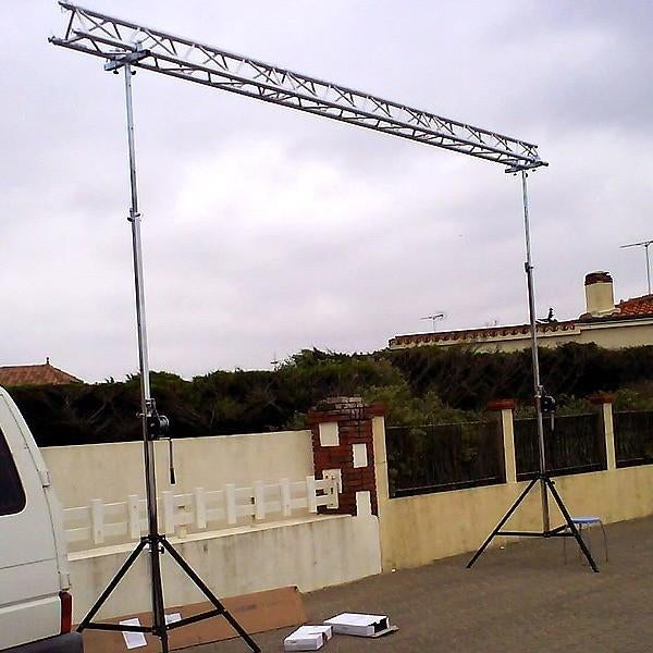 Telescoop Windup Statief Driepoot Lier Truss Professional, Ophalen, Zo goed als nieuw