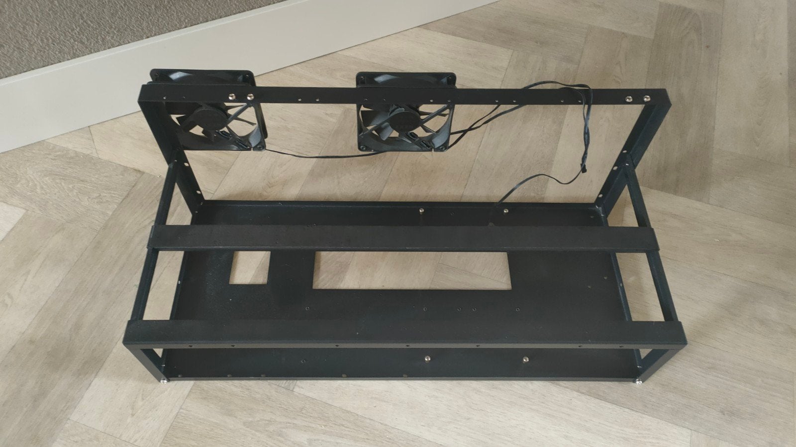 Mining Rig Frame met Fans en Dubbele Voeding H510, Ophalen, Gebruikt