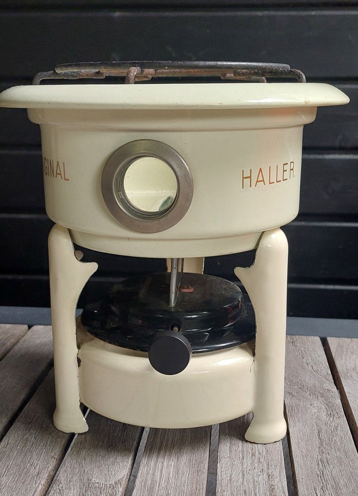 Vintage Original Haller Spiritusbrander - Crème Emaille, Ophalen