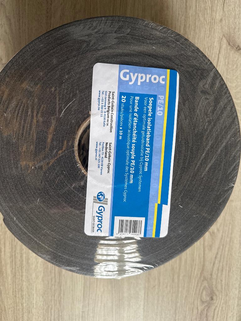 Gyproc isolatieband PE/10 mm – 40 rollen (2x20) – NIEUW, Minder dan 4 cm, Overige materialen, Nieuw, Ophalen of Verzenden