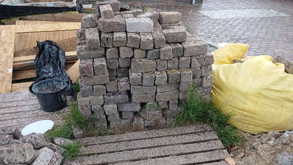 Gebakken klinkers, Tuin en Terras, Tegels en Klinkers, Ophalen, Overige materialen, Gebruikt, Klinkers