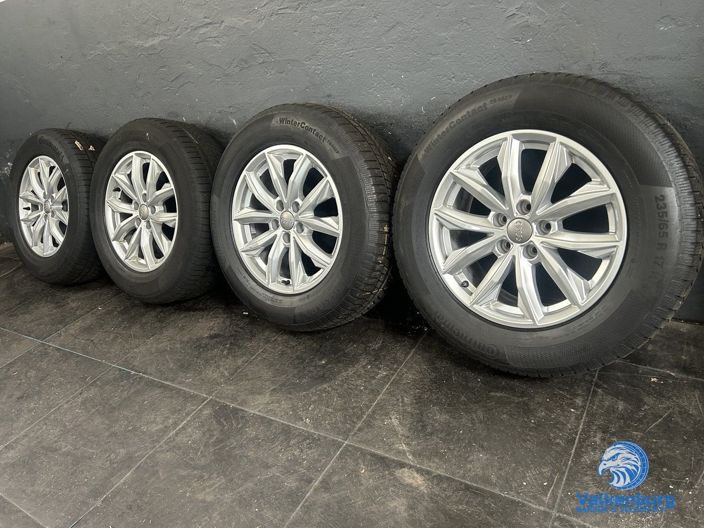 6-7mm! Originele Audi Q5 80A 17 inch velgen 5x112 winterband, Auto-onderdelen, Banden en Velgen, Gebruikt, -, -, Banden en Velgen