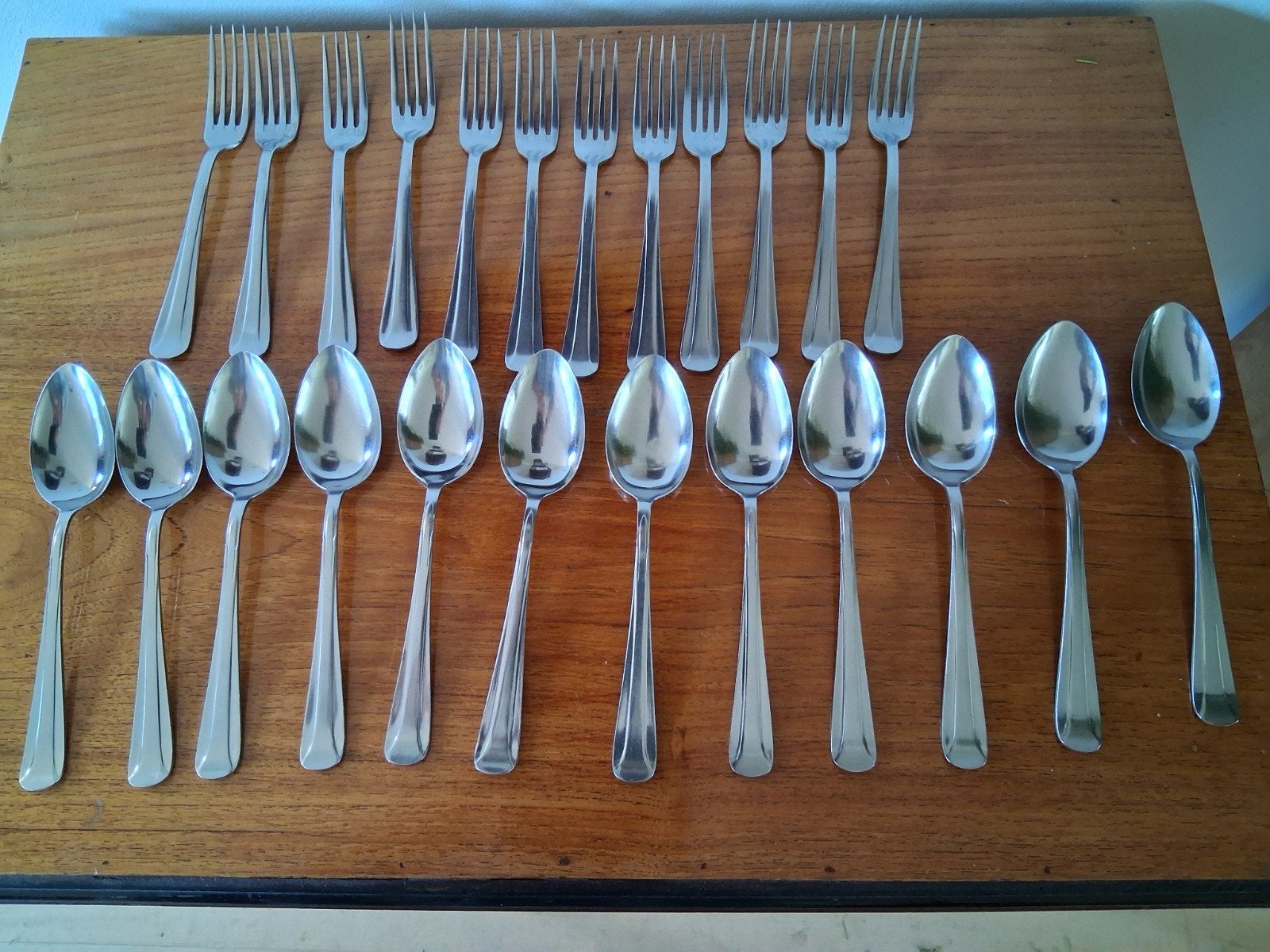 12 lepels en 12 vorken Sola GZ 16 euro en, Antiek en Kunst, Antiek | Bestek, Ophalen of Verzenden
