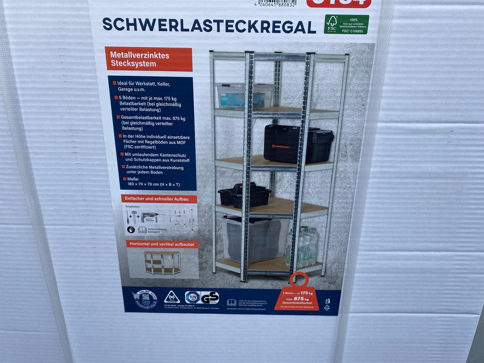 Stellingkast nieuw in doos - Zwaar belastbaar, Ophalen of Verzenden, Nieuw