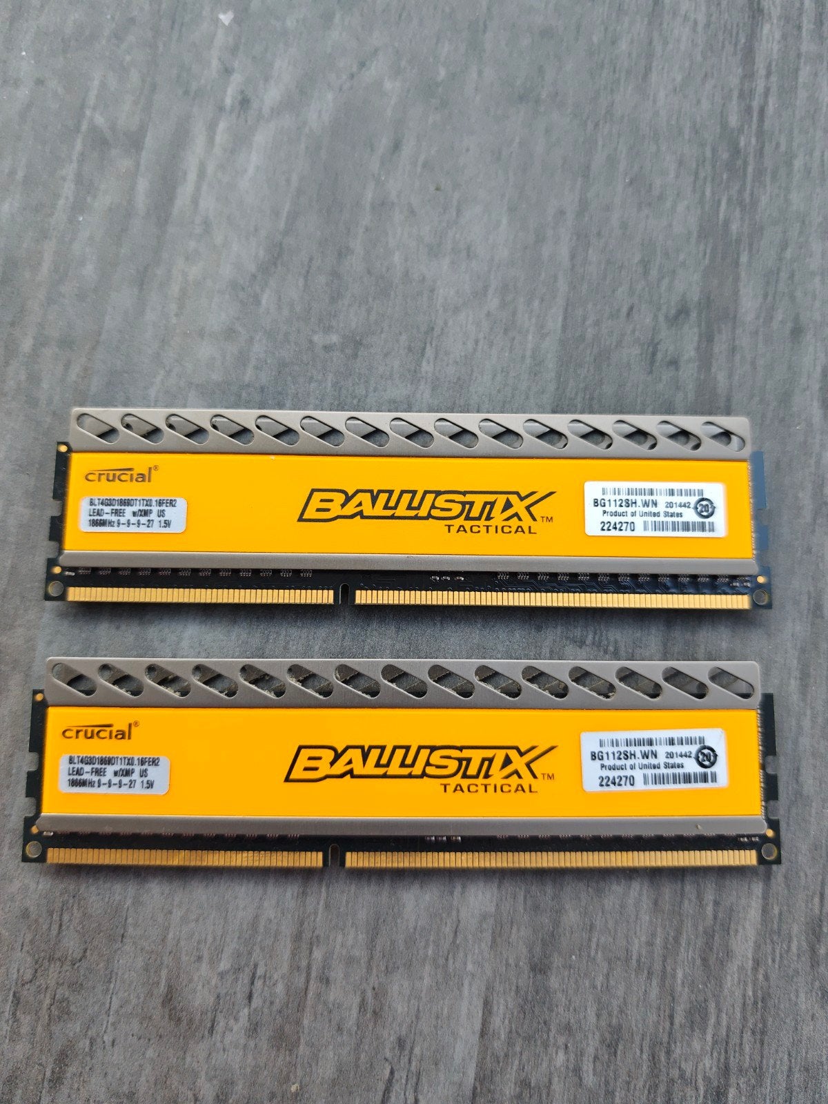Crucial Ballistix Tactical 16GB (2x8GB) DDR3 RAM 1866MHz, Computers en Software, RAM geheugen, Gebruikt, 8 GB, DDR3, Ophalen of Verzenden