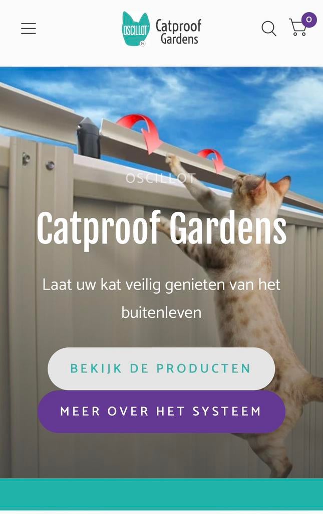 Te Koop! Catproof Gardens systeem, Dieren en Toebehoren, Ophalen
