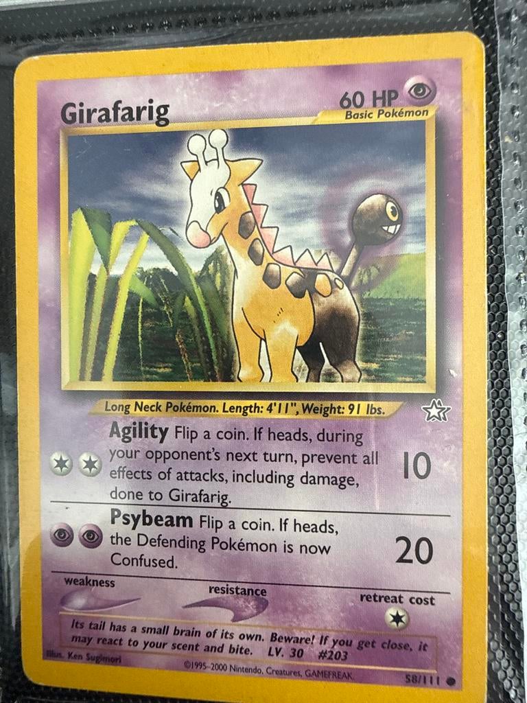 Girafarig Pokémon kaart 58/111, Ophalen of Verzenden, Gebruikt, Losse kaart