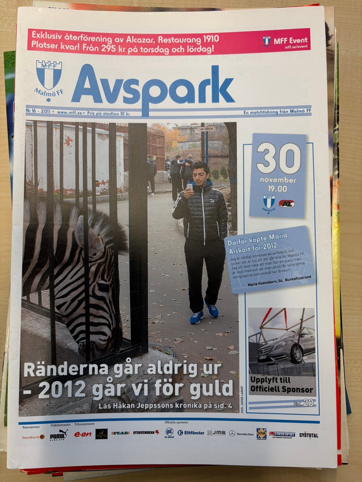 Malmö FF - AZ programmaboekje, Verzamelen, Ophalen of Verzenden, Zo goed als nieuw, AZ, Boek of Tijdschrift