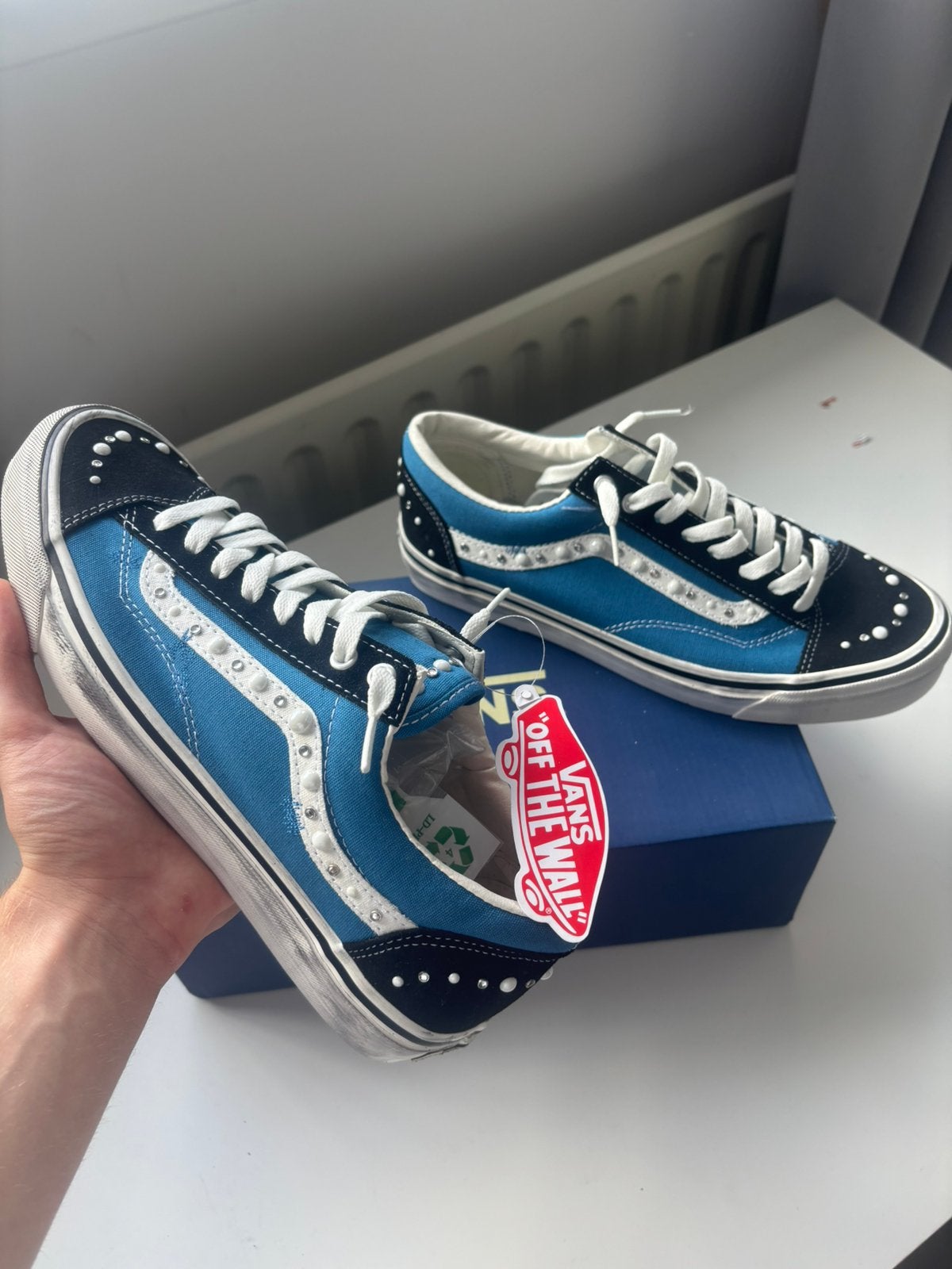 Vans Lx Old Skool 36 Pearlized Navy Blue / Black, Ophalen of Verzenden, Zo goed als nieuw, Blauw