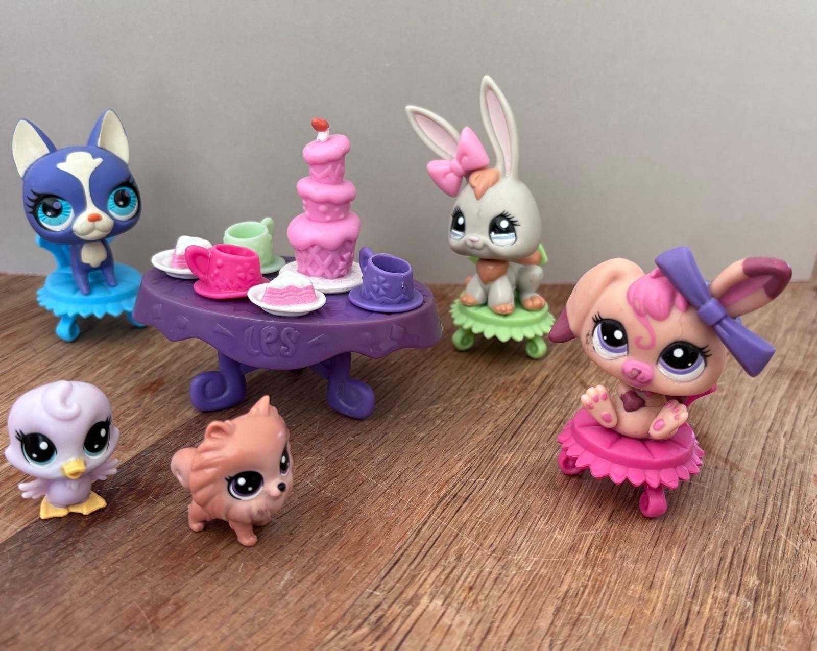 Littlest Pet Shop Verjaardag Thee Set met Dieren, Ophalen of Verzenden, Gebruikt