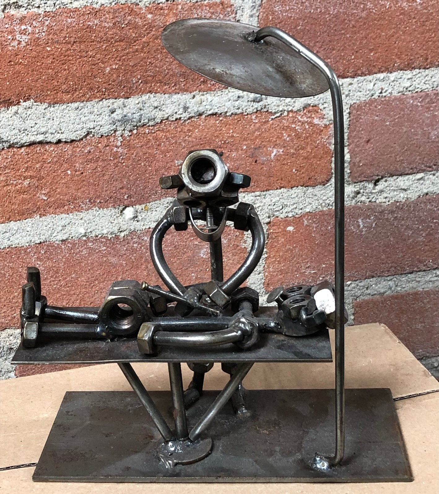 Moerenmannetje: Chirurg Operatiekamer Beeldje van Metaal, Minder dan 20 cm, Ophalen of Verzenden, Handgemaakt, Scène