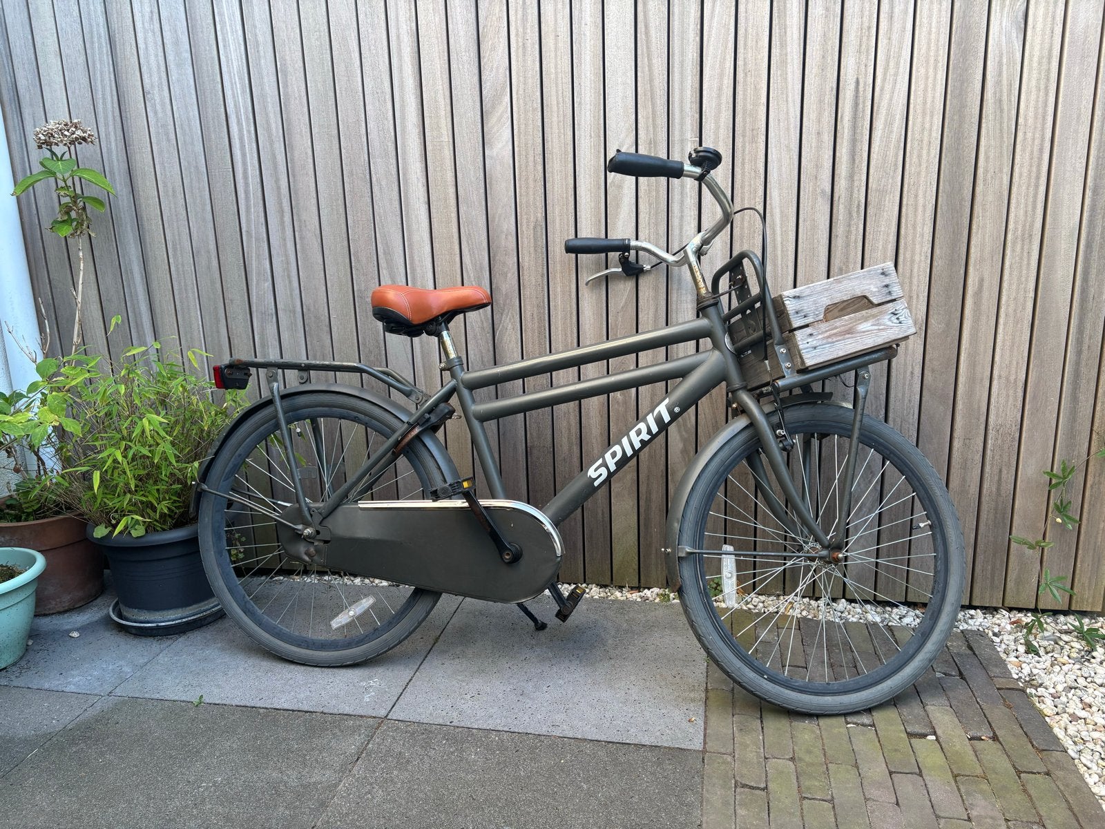 Spirit transportfiets 24 inch (grijs) - opknapper, Ophalen, Gebruikt, Terugtraprem, 24 inch