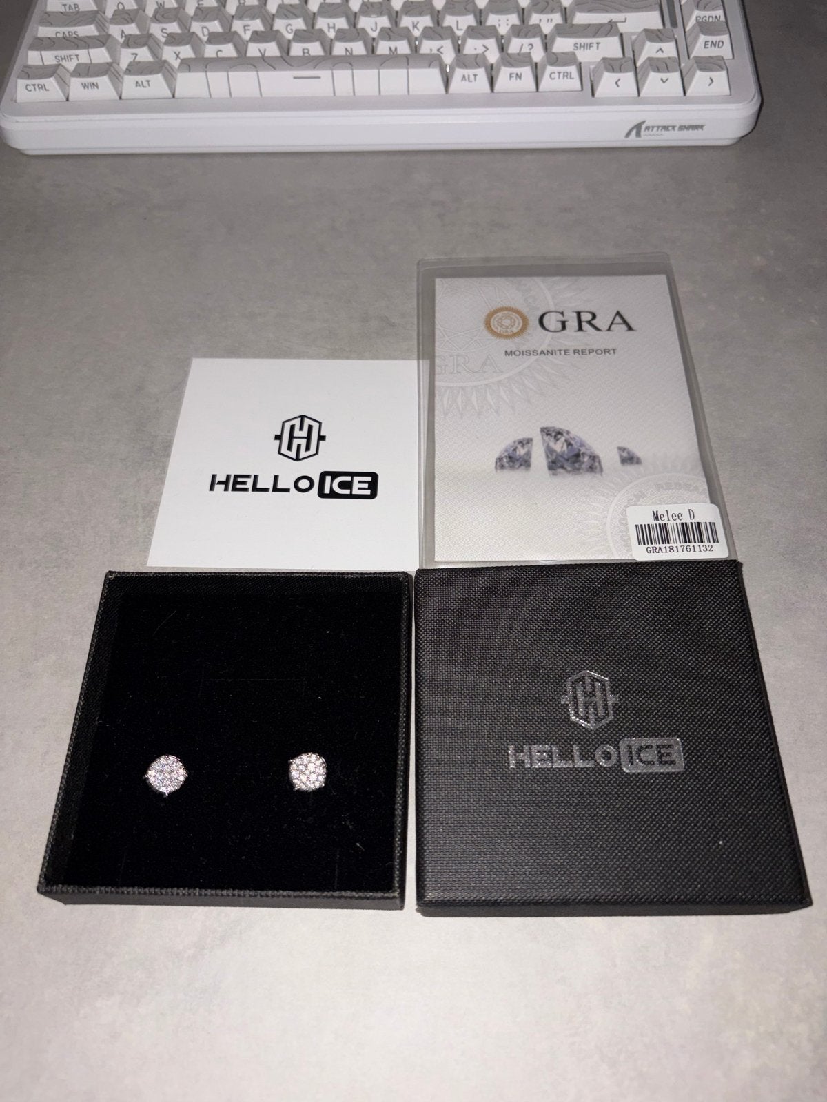 925 Zilveren & VVS1 Moissanite Oorbellen, Wit, Nieuw, Ophalen of Verzenden, Met edelsteen