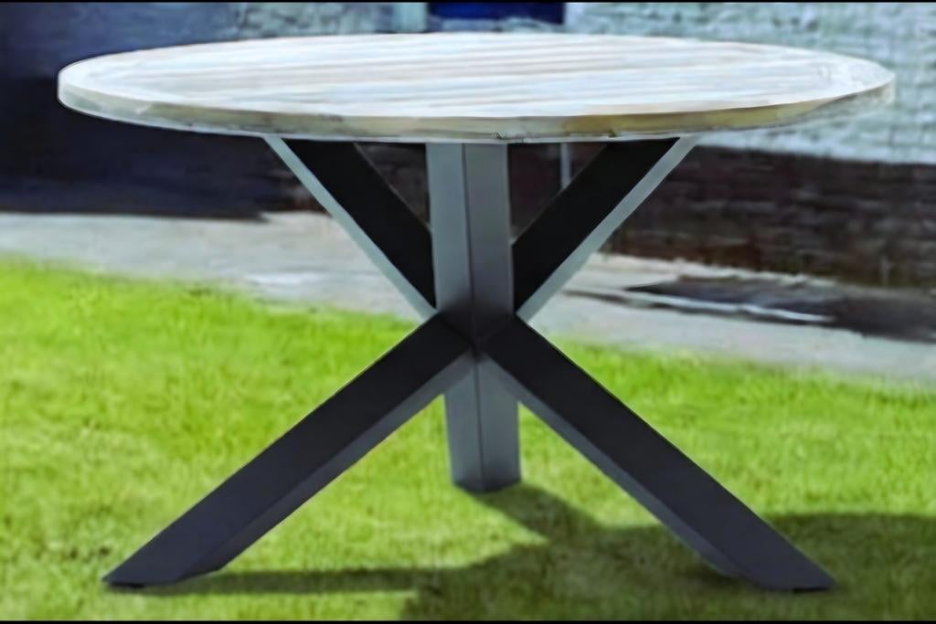 Ronde tuintafel  Rough Y 120cm, Tuin en Terras, Tuintafels, Ophalen, Gebruikt, Rond