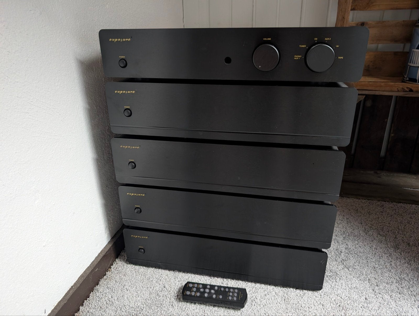Exposure 3010S2 Pre + 4x 3010S2 Mono Special edition, Ophalen, Zo goed als nieuw, 120 watt of meer, Overige merken
