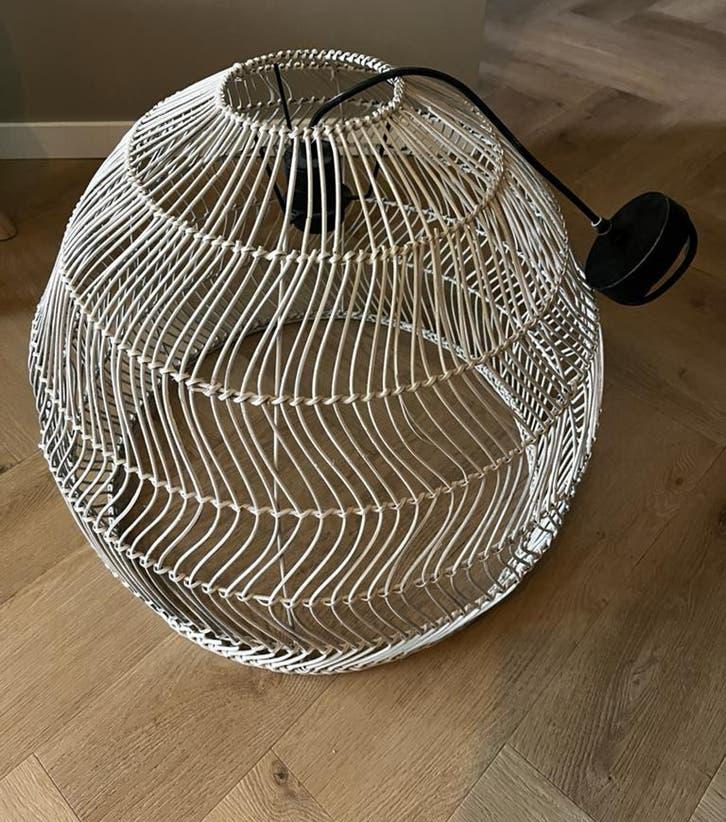 HKliving rotan hanglamp beige - 50cm diameter, Ophalen of Verzenden, Zo goed als nieuw