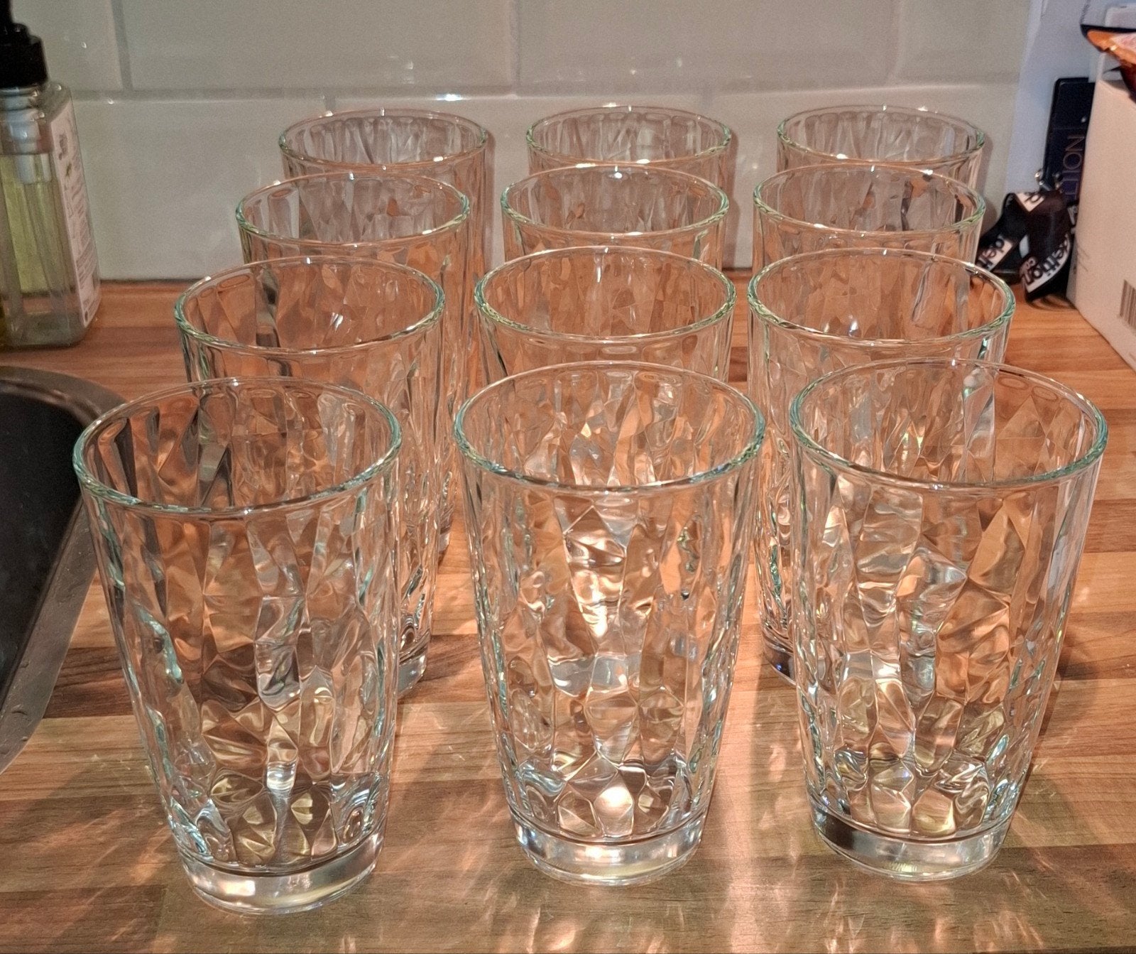 11 glazen Bormioli Rocco 490 ml, Verzamelen, Ophalen, Zo goed als nieuw, Overige typen