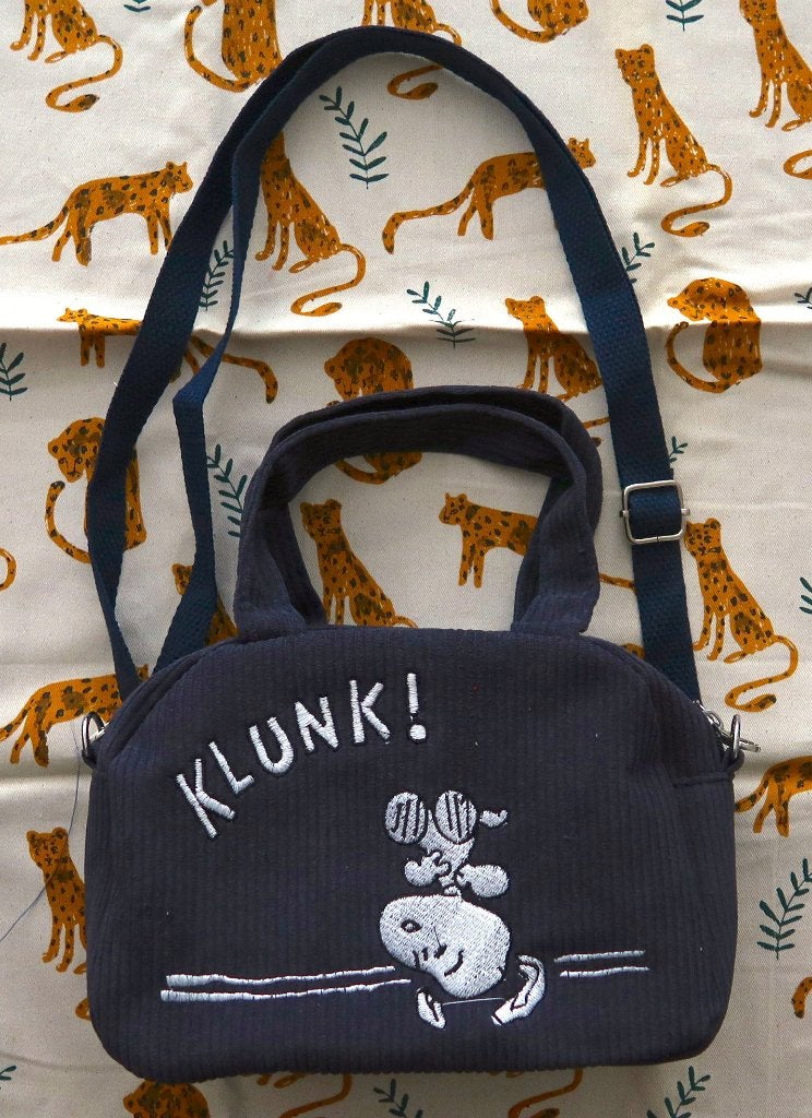 Blauwe Snoopy Peanuts Comics Cartoon corduroy schoudertas, Verzenden, Snoopy, Nieuw, Gebruiksvoorwerp