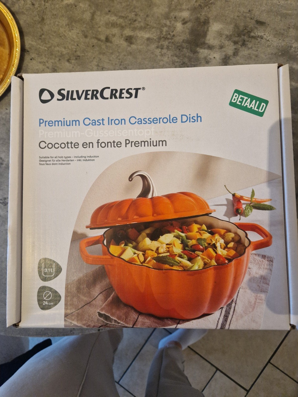 Silvercrest Premium Gietijzeren Pompoen Braadpan - Nieuw, Ophalen of Verzenden, Nieuw