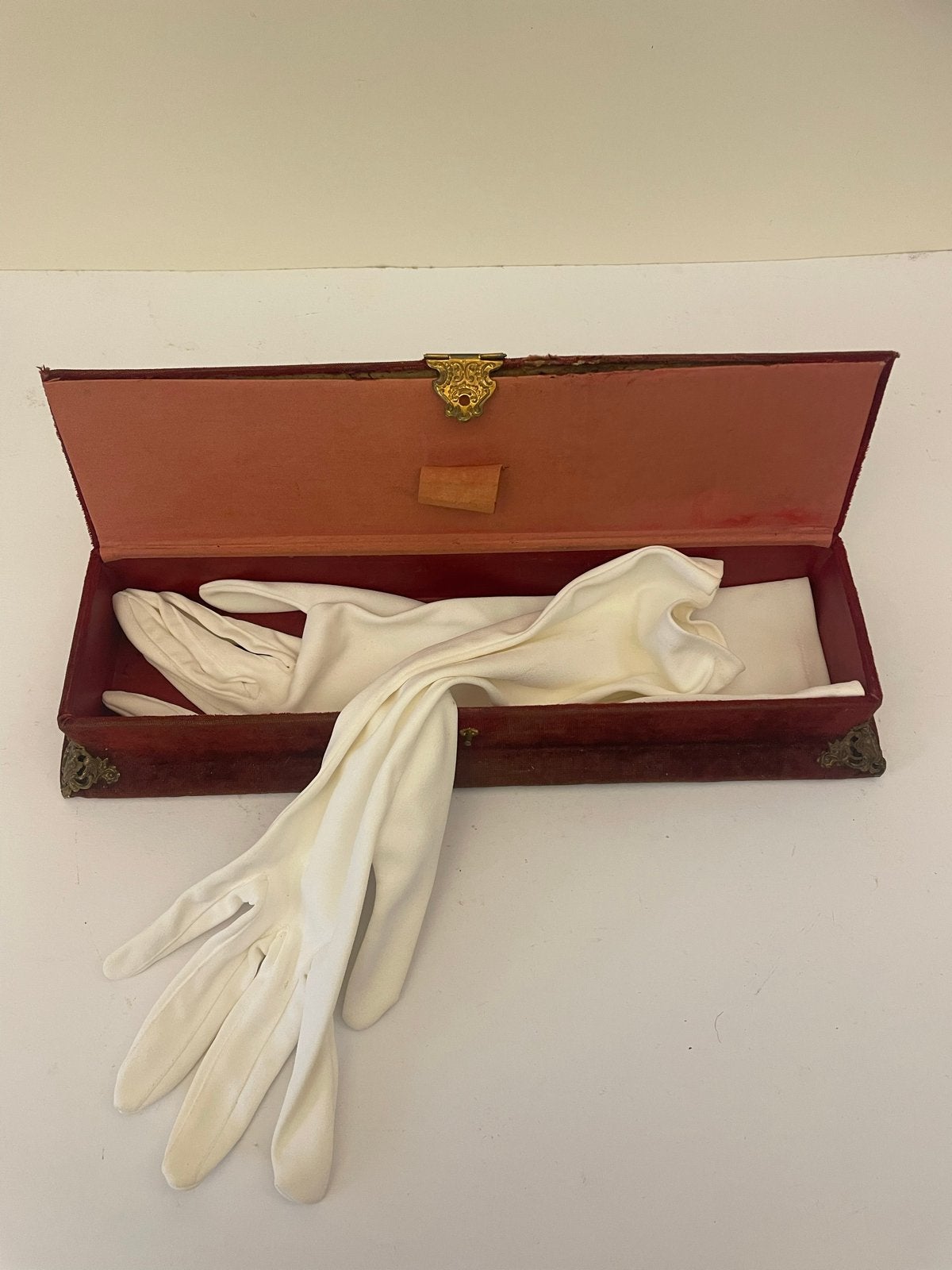 Vintage Opbergdoos met Cocktail Handschoenen, Ophalen of Verzenden