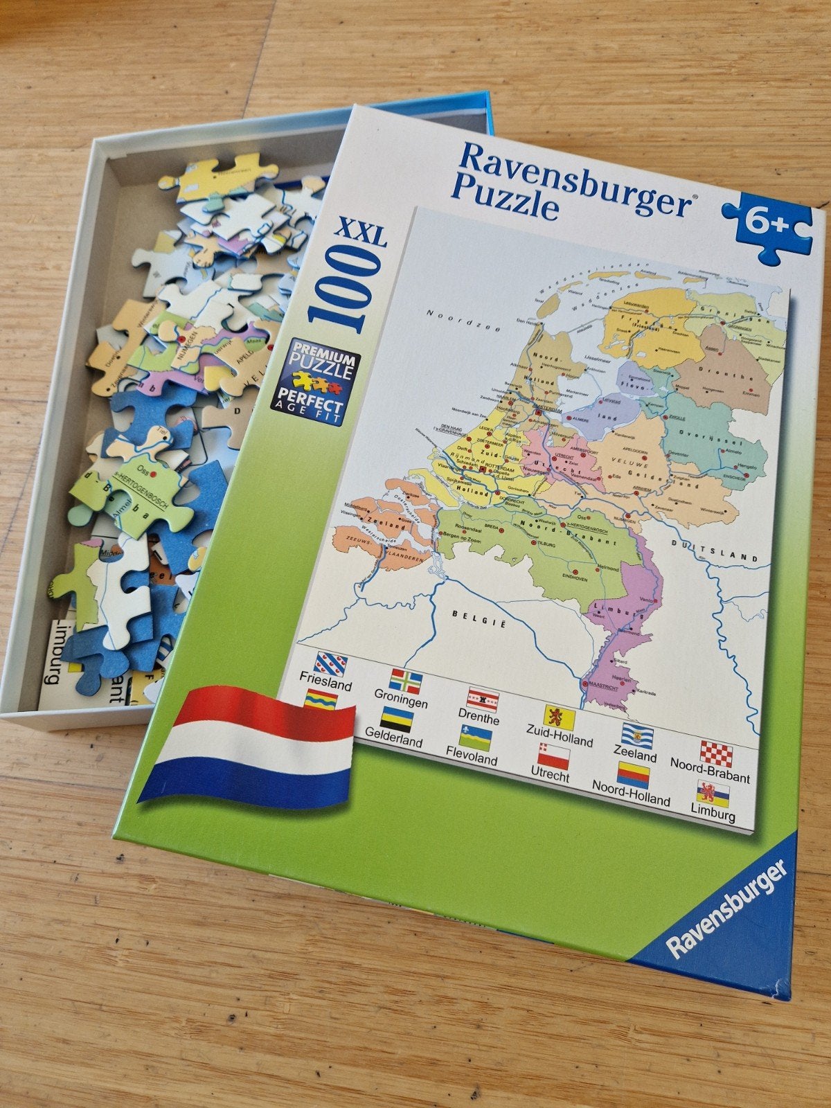 Ravensburger XXL 100 stukjes Nederland kaart puzzel, Ophalen of Verzenden, 10 tot 50 stukjes, Gebruikt, 6 jaar of ouder