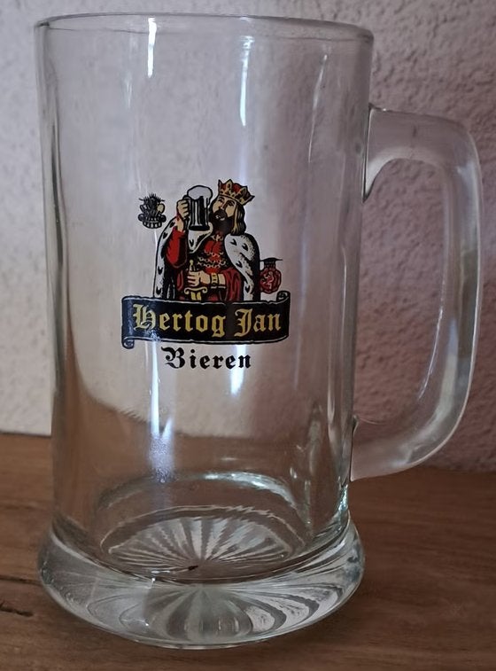 Hertog Jan Bierpul - Vintage Glazen Bierglas, Ophalen of Verzenden, Zo goed als nieuw, Bierglas