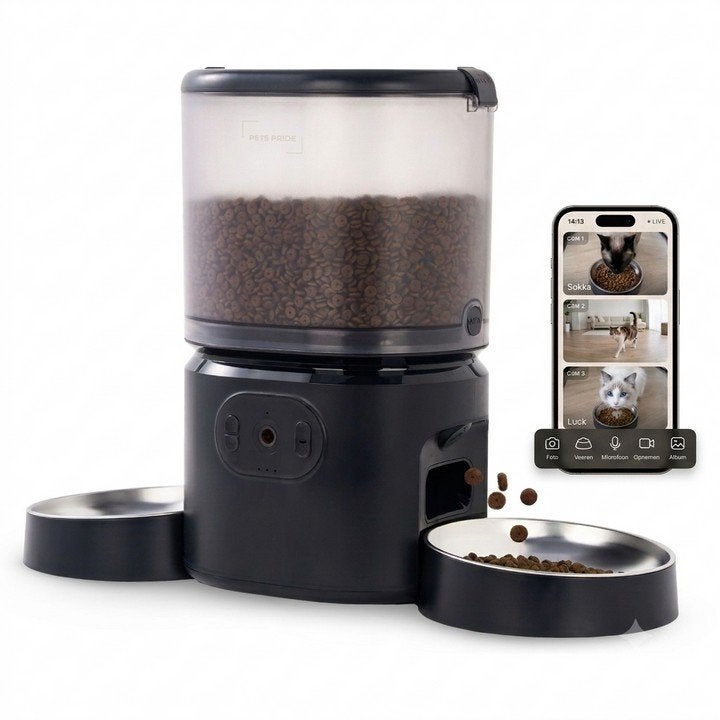 Pets pride automatische dubbele voederbak NIEUW!, Dieren en Toebehoren, Ophalen of Verzenden, Kat
