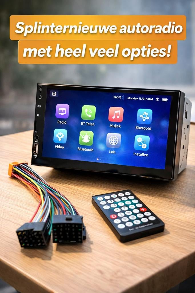 Splinternieuwe autoradio met touchscreen – veel opties!, Auto diversen, Autoradio's, Ophalen of Verzenden, Nieuw