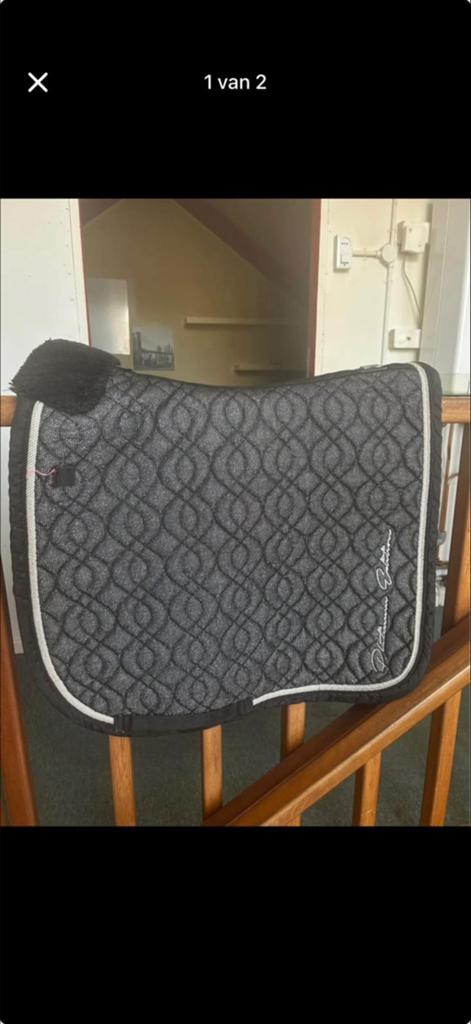 Zwart glitter eskadron dekje full, Full (L), Dressuurdekje, Ophalen of Verzenden, Zo goed als nieuw