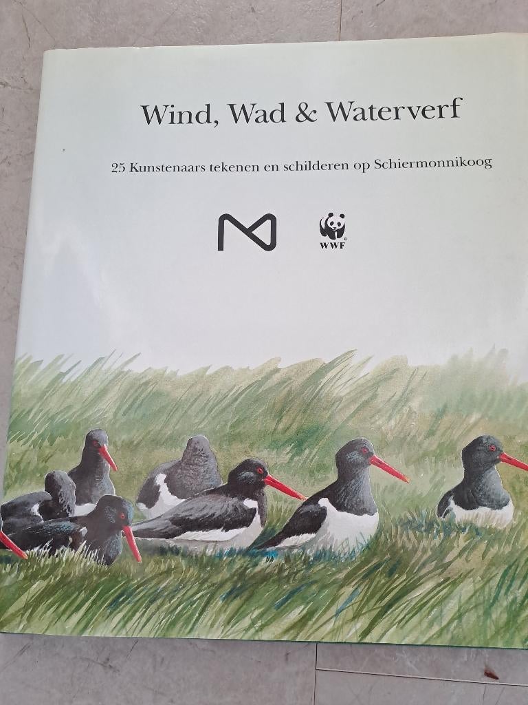 Wind, Wad & Waterverf,  Schiermonnikoog, WWF boek harde kaft, Ophalen, Diverse auteurs, Zo goed als nieuw, Natuur algemeen