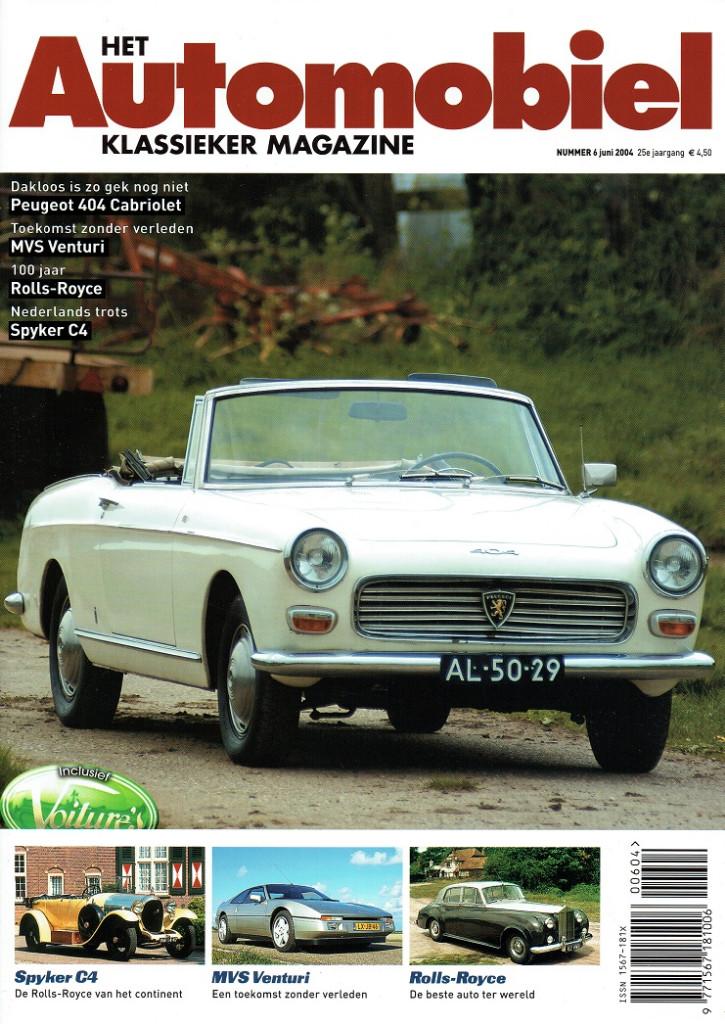 Het Automobiel 2004 nr. 6 (o.a. Peugeot 404 Cabriolet), Verzenden, Gelezen, Algemeen