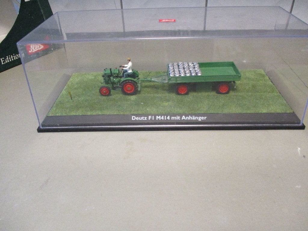 Schuco Deutz F1 M414 Mit Anhänger Limited Edition no 02884, Ophalen, Nieuw, Tractor of Landbouw, Schuco