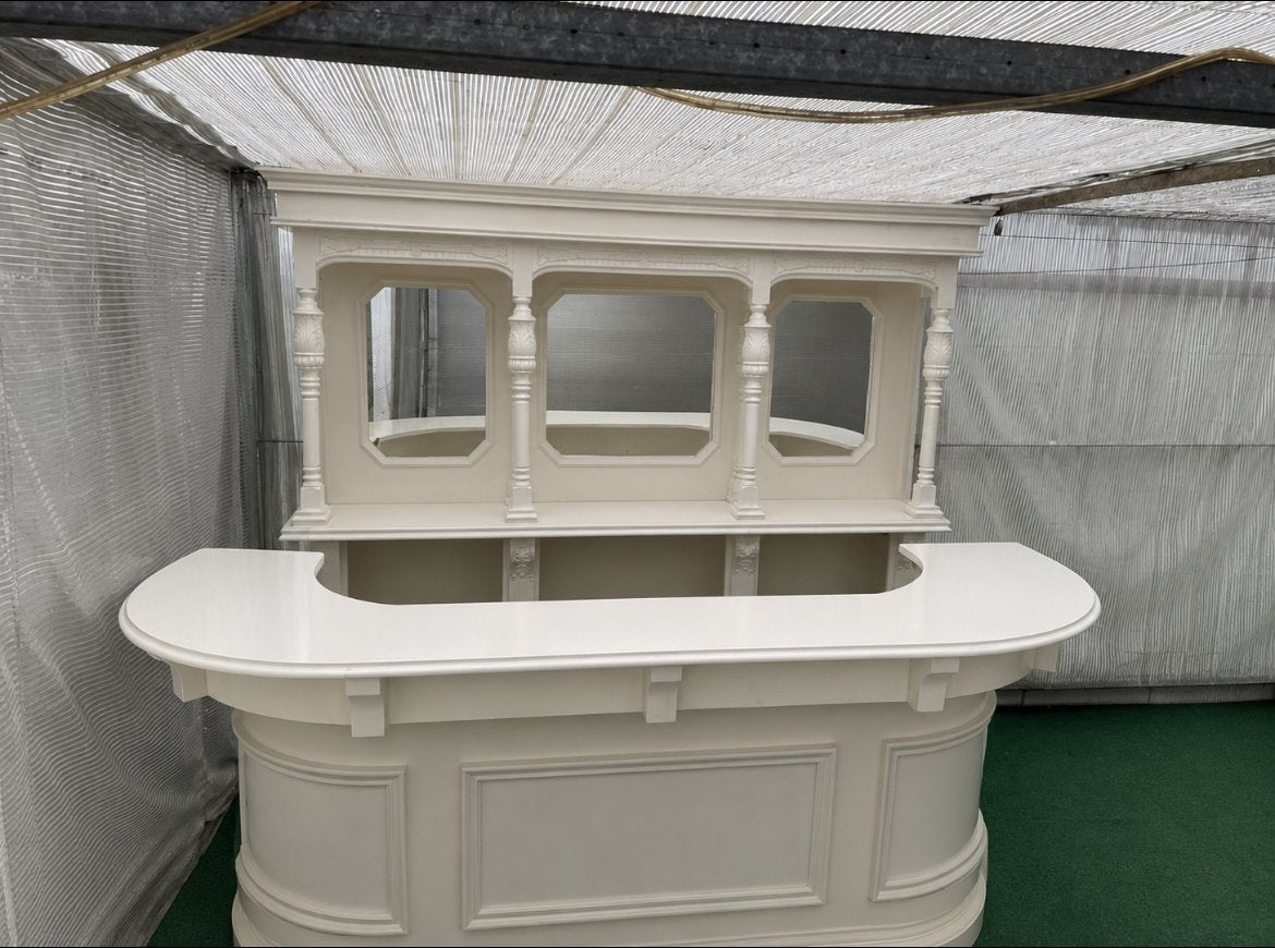 Mancave huisbar met achterkast inclusief spiegels, Ophalen, Zo goed als nieuw