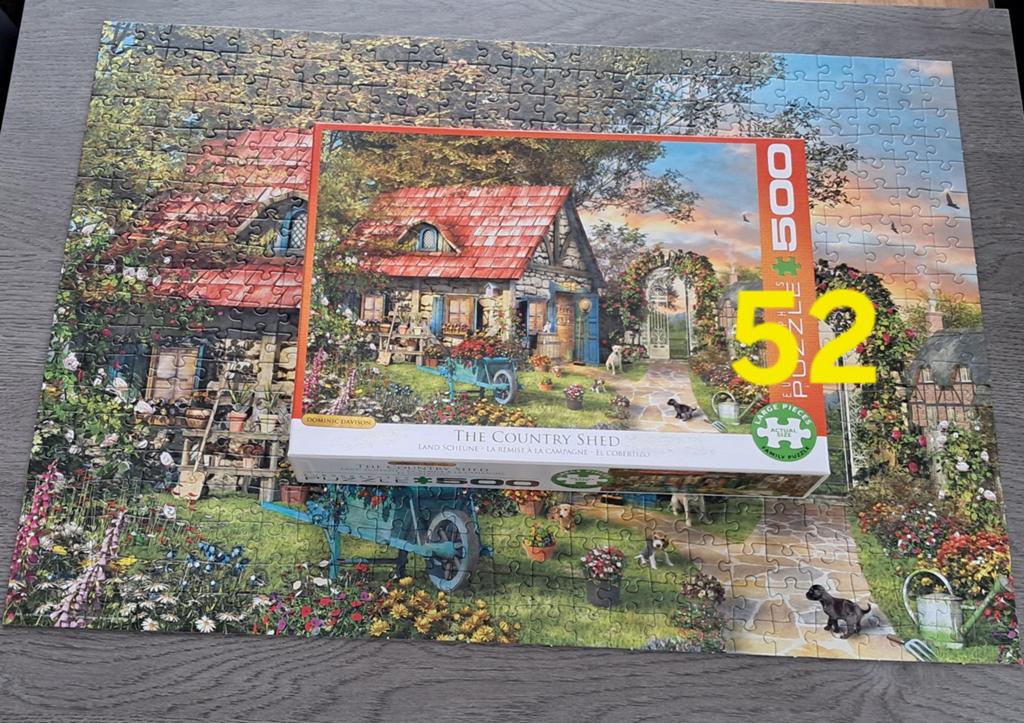 Tuin puzzel 500 stukjes compleet dominic davison, Ophalen of Verzenden, 500 t/m 1500 stukjes, Zo goed als nieuw