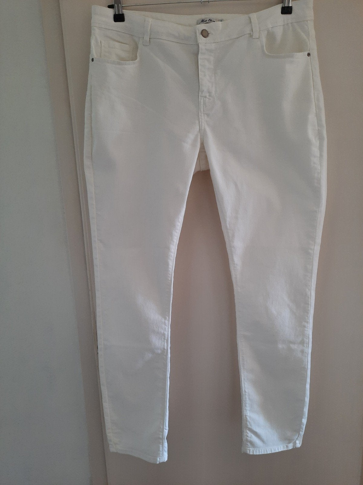 Miss Etam slim fit jeans in ecru - maat 44, Maat 42/44 (L), Ophalen of Verzenden, Zo goed als nieuw, Miss Etam