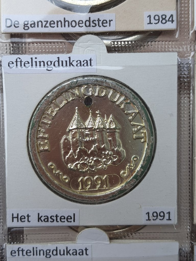 Efteling dukaat ezeltje strekje 1991, Verzamelen, Ophalen of Verzenden, Zo goed als nieuw, Overige typen