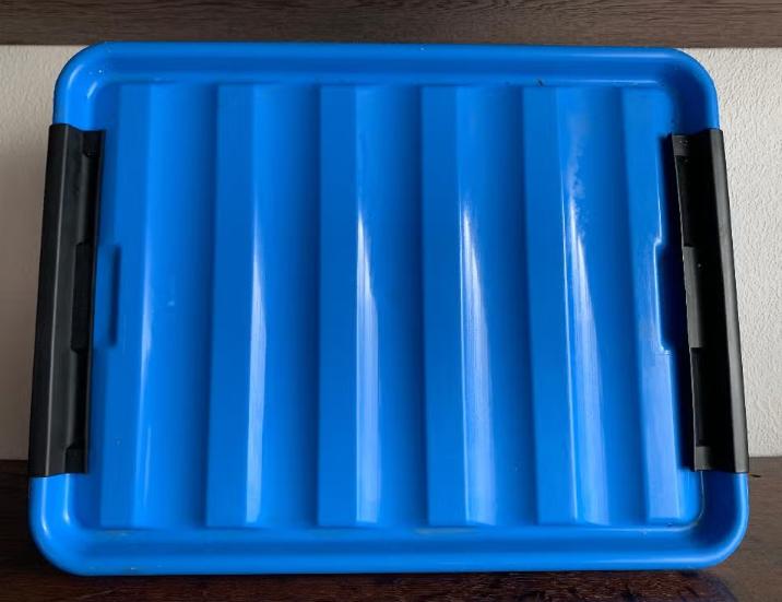 Blauwe opbergdoos, opbergbox, container, krat; 30 x 40 x 18, Minder dan 50 cm, Nieuw, Minder dan 50 cm, Ophalen of Verzenden