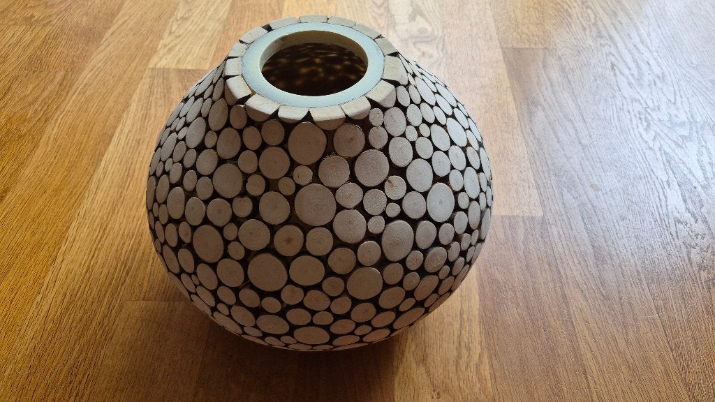 Vaas met hout, Ophalen, Gebruikt, Hout, 25 cm