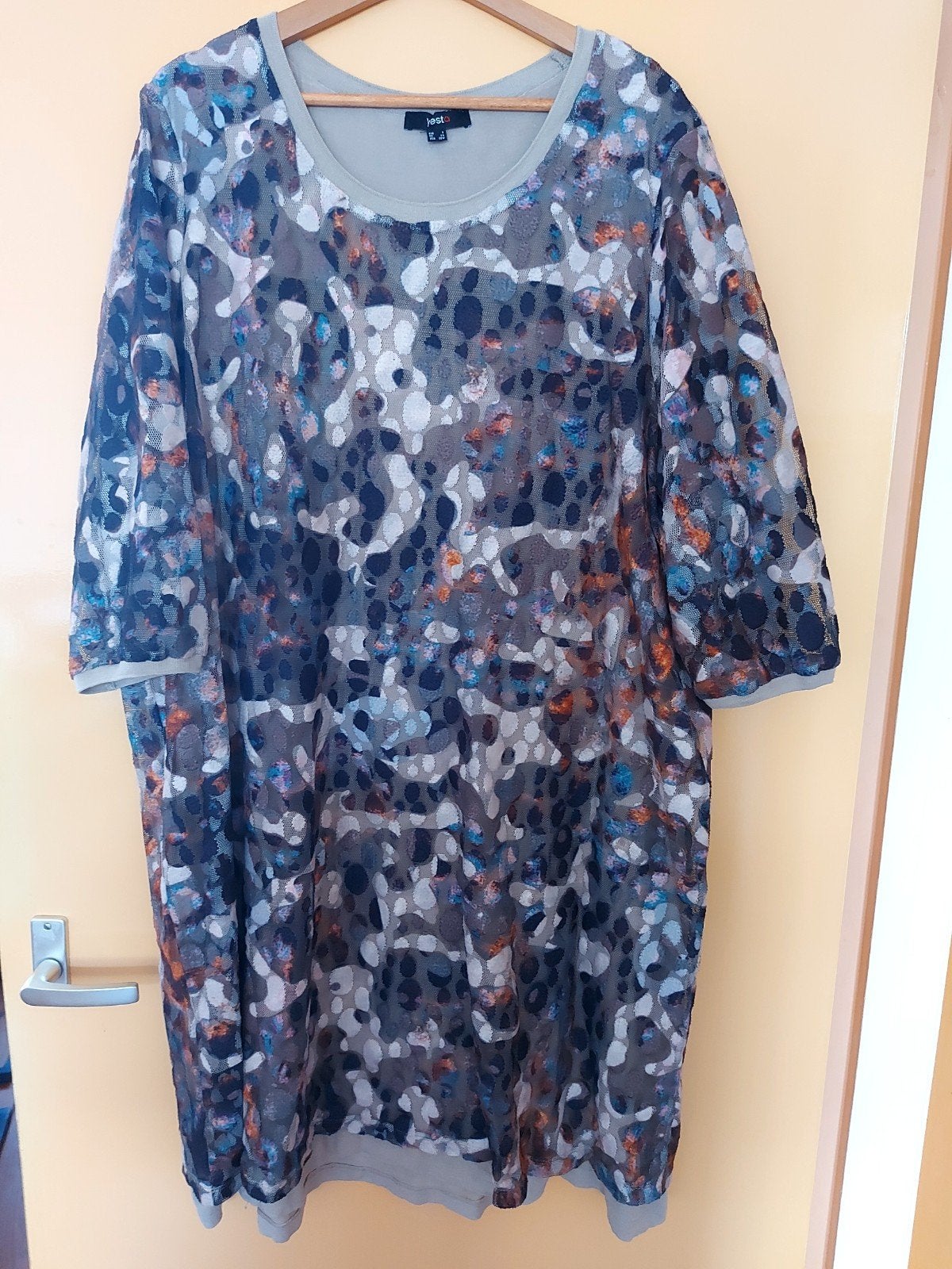 Yesta tuniek/jurk maat 50, Kleding | Dames, Grote Maten, Verzenden, Zo goed als nieuw, Bruin, Jurk