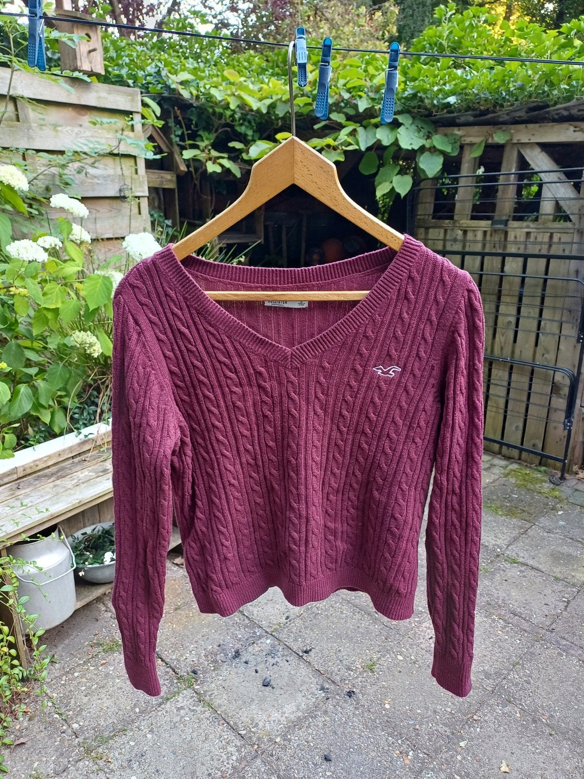 Hollister gebreide trui, maat L 100% wol, Kleding | Dames, Truien en Vesten, Ophalen of Verzenden