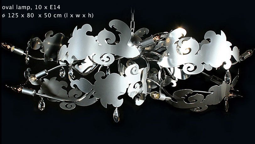 Eve Design bombastique ovale lamp, Ophalen, Gebruikt, E14 (klein), Metaal