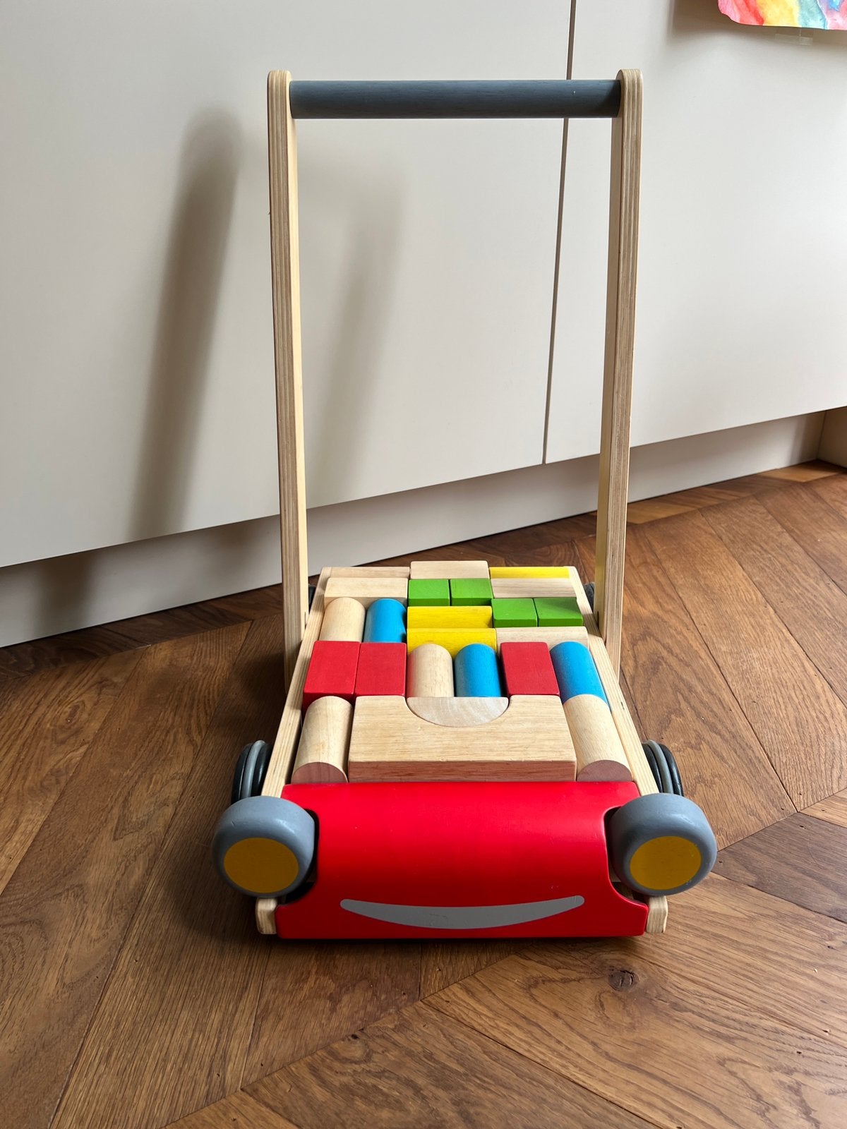 Duwkar Plan Toys met remmechanisme, Ophalen of Verzenden, Zo goed als nieuw