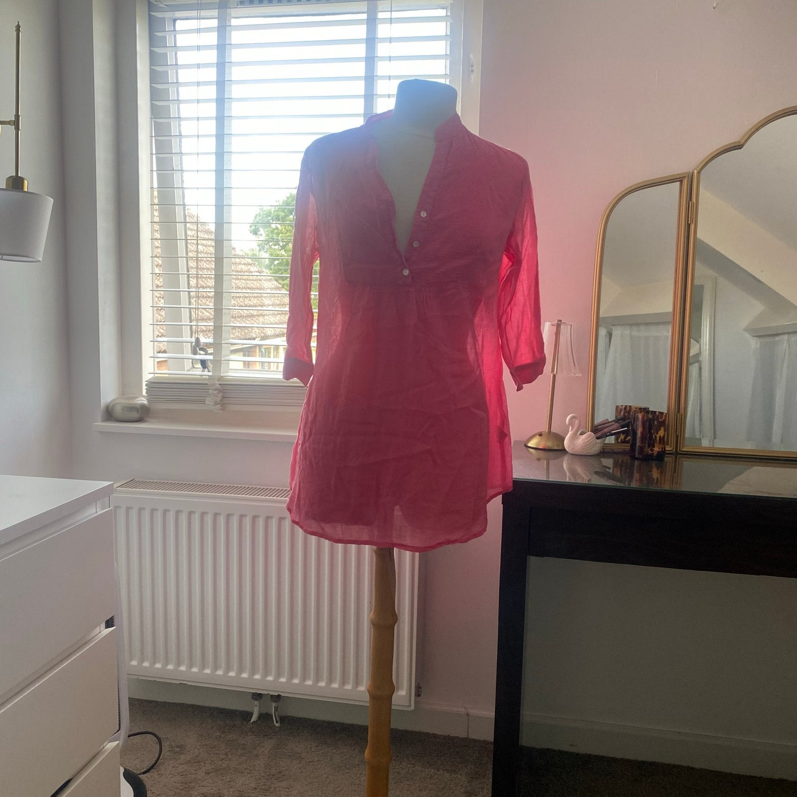 Lara Ethnics luchtige zomerblouse, valt als maat M, Ophalen of Verzenden, Zo goed als nieuw, Maat 38/40 (M), Roze