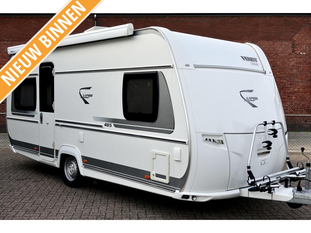 Fendt Saphir 465 SFB Mover Luifel Fietsrek TV 1700KG Schotel, Caravans en Kamperen, Rondzit, Dwarsbed, Bedrijf, Schokbreker