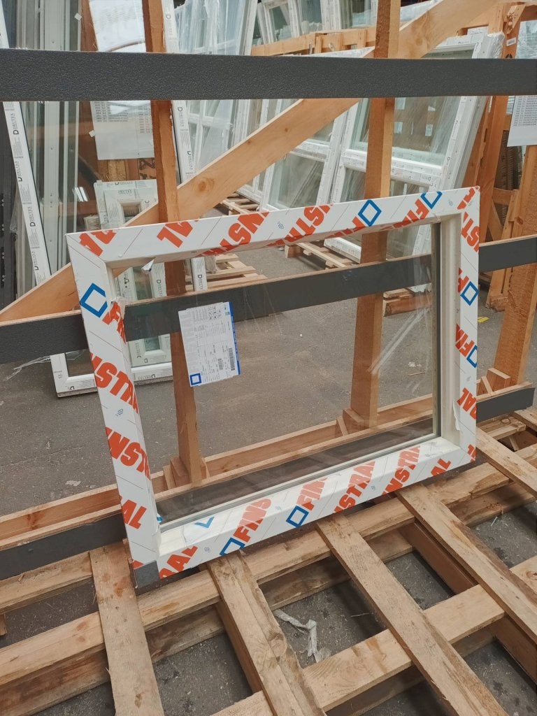 Kunststof Vast kozijn b120,5 x h92,5 cm  -2253-, Kunststof, Raamkozijn, Niet ingevuld, Ophalen of Verzenden