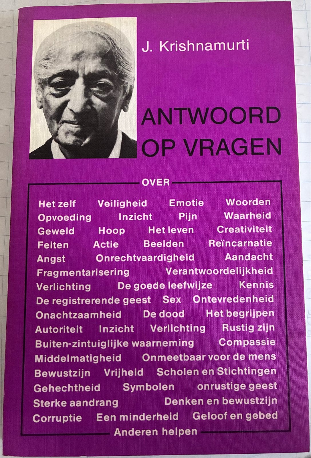J. Krishnamurti - Antwoord op Vragen, Boeken, Ophalen of Verzenden, Gelezen, Spiritualiteit algemeen, Achtergrond en Informatie